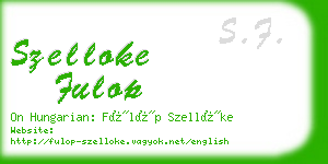 szelloke fulop business card